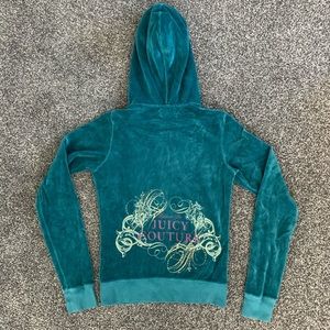 VINTAGE Blue Green Juicy Couture Velour Track Jacket